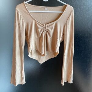 Beige Crop Top